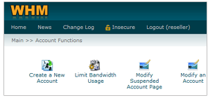 WHM Reseller Hosting Account WHM